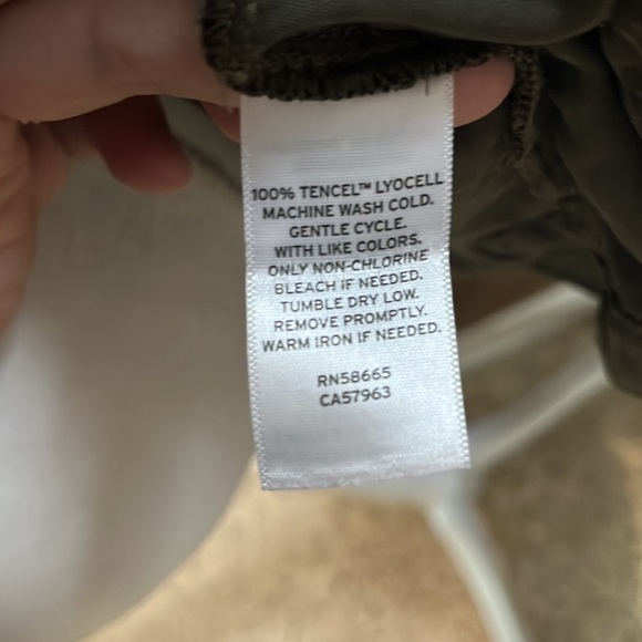 Caslon Olive Grown Safari Waterfall Open Front Pockets Jacket Size Medium - Picture 5 of 6